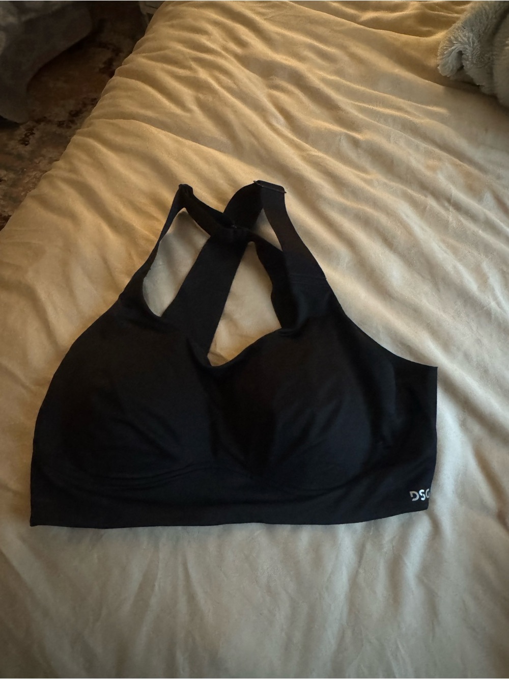 DSG Black Seamless Racerback Support Bra